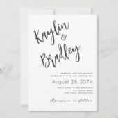 Minimalistische bruiloft samen met ouders kaart (Voorkant)