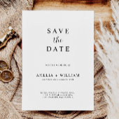 Minimalistische bruiloft save the date uitnodiging