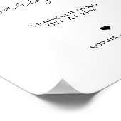 Minimalistische bruiloft sterretjes moderne bruilo poster (Hoek)