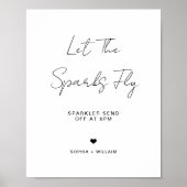 Minimalistische bruiloft sterretjes moderne bruilo poster (Voorkant)