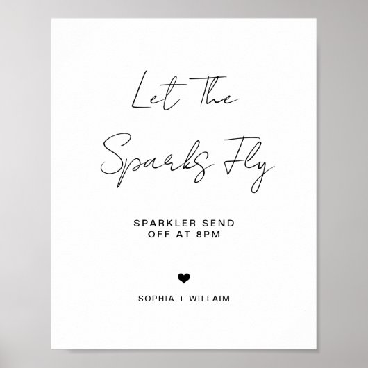 Minimalistische bruiloft sterretjes moderne bruilo poster (Voorkant)