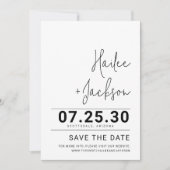 Minimalistische bruiloft Stijlvol Clean Simple Bol Save The Date (Voorkant)