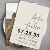 Minimalistische bruiloft Stijlvol Clean Simple Bol Save The Date
