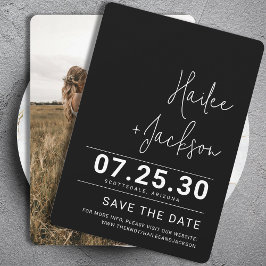 Minimalistische bruiloft Stijlvol Clean Simple Bol Save The Date