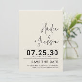 Minimalistische bruiloft Stijlvol Clean Simple Bol Save The Date (Staand voorkant)