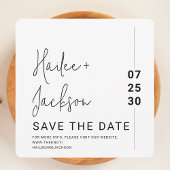 Minimalistische bruiloft Stijlvol Schoon Eenvoudig Save The Date