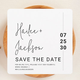 Minimalistische bruiloft Stijlvol Schoon Eenvoudig Save The Date