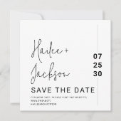 Minimalistische bruiloft Stijlvol Schoon Eenvoudig Save The Date (Voorkant)