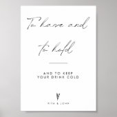 Minimalistische bruiloft te hebben en te houden Dr Poster (Voorkant)