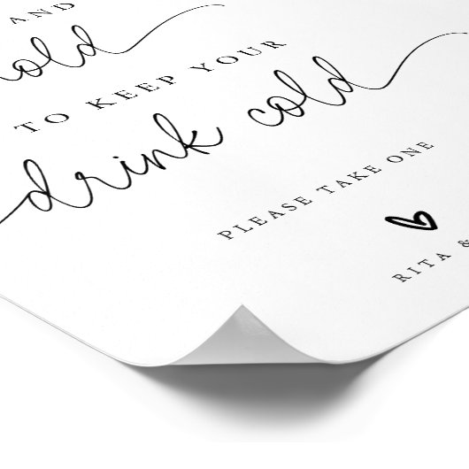 Minimalistische bruiloft te hebben en te houden Dr Poster (Hoek)