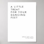 Minimalistische bruiloft Teenslippers teken Poster (Voorkant)