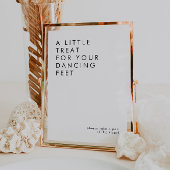 Minimalistische bruiloft Teenslippers teken Poster