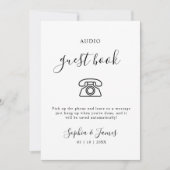 Minimalistische bruiloft Telefoon Guestbook Sign Kaart (Voorkant)