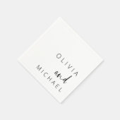 Minimalistische bruiloft typografie Elegant Servet (Hoek)