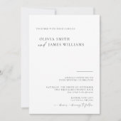 Minimalistische bruiloft uitnodiging, elegante bru kaart (Voorkant)