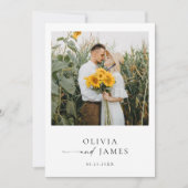 Minimalistische bruiloft uitnodiging, moderne brui kaart (Voorkant)