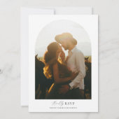 Minimalistische bruiloft uitnodiging Sjabloon met  (Achterkant)