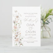 Minimalistische bruiloft uitnodiging Sjabloon Wild (Staand voorkant)