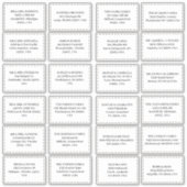 Minimalistische bruiloft uitnodigingsadres Sticker (Voorkant)