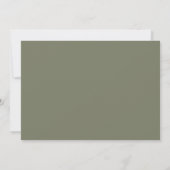 Minimalistische bruiloft uitstel Sage Green Kaart (Achterkant)