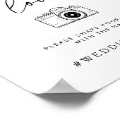 Minimalistische bruiloft Vang het Liefde Foto Teke Poster (Hoek)