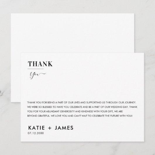 Minimalistische bruiloft Vrijgezellenfeest Party D Kaart (Voorkant / Achterkant)