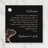 Minimalistische bruiloft welkom geschenk tas bedankjes labels (Voorkant)