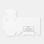 Minimalistische bruiloft welkom moderne bruiloft p bedankdoosjes (Uitgevouwen)