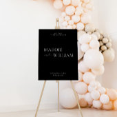Minimalistische bruiloft welkom teken in zwart poster