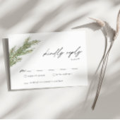 Minimalistische Bruiloft Winter RSVP Behuizing Kaa Kaart