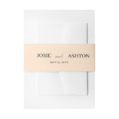 Minimalistische bruiloft wit of zwart gepersonalis uitnodigingen wikkel (Voorkant Voorbeeld)