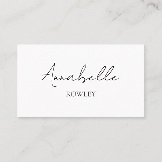 Minimalistische Bruiloft Zwart Wit Bruiloft Tafel  Plaatskaartje (Voorkant)