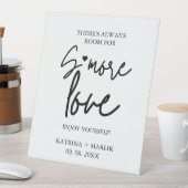 Minimalistische bruiloft's meer liefde station tek reclamebord met voetstuk (Insitu)