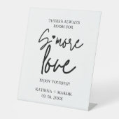 Minimalistische bruiloft's meer liefde station tek reclamebord met voetstuk (Voorkant)