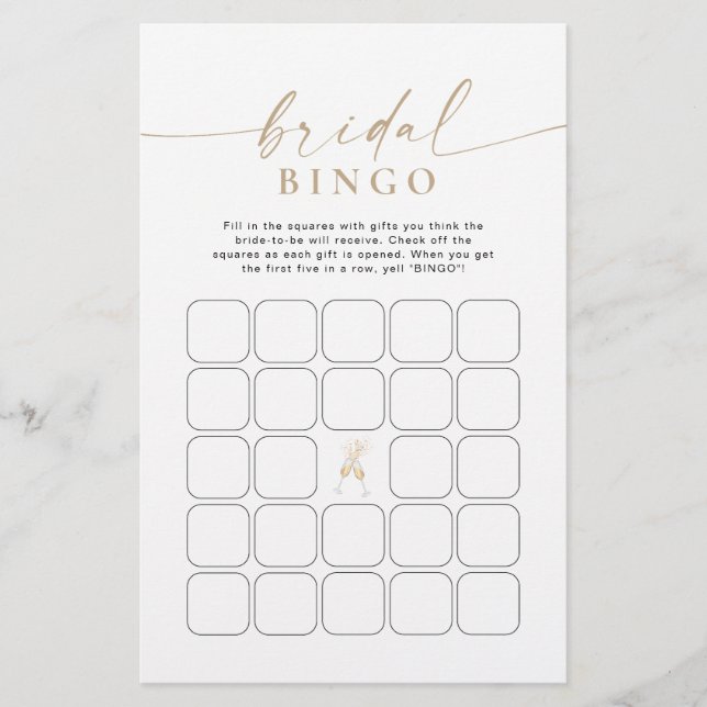 Minimalistische Bruiloftsbingo (Voorkant)