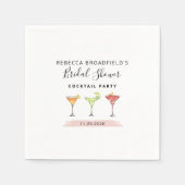 Minimalistische Bruiloftscocktail Beach Party Servet (Voorkant)