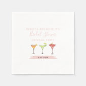 Minimalistische Bruiloftscocktailparty Papier Servet (Voorkant)