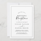 Minimalistische bruiloftsreceptie kaart (Voorkant)