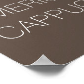 Minimalistische Bruin & Witte Koffietypes Print (Hoek)