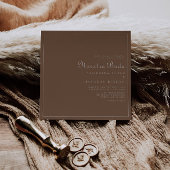 Minimalistische bruine avond boho nuestra boda bru kaart