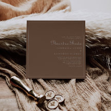 Minimalistische bruine avond boho nuestra boda bru