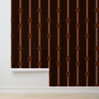 Minimalistische bruine geometrische stippen en str behang