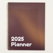 Minimalistische bruine gradiënt 2025 planner (Voorkant)
