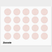 Minimalistische bruine initialen van het bruiloft, ronde sticker (Vel)