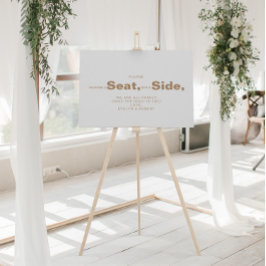 Minimalistische bruine kies een stoel niet een kan poster