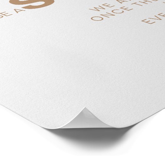 Minimalistische bruine kies een stoel niet een kan poster (Hoek)