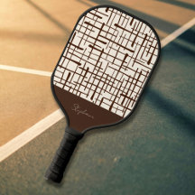 Minimalistische bruine lijnwerk gepersonaliseerd |