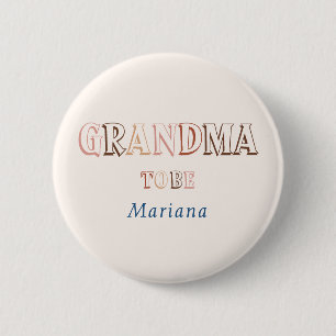 Minimalistische bruine moderne geslachtsneutrale o ronde button 5,7 cm