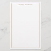 Minimalistische bruine monogram twee randen