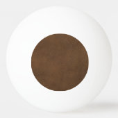 Minimalistische bruine pingpongbal met eigen naam (Achterkant)